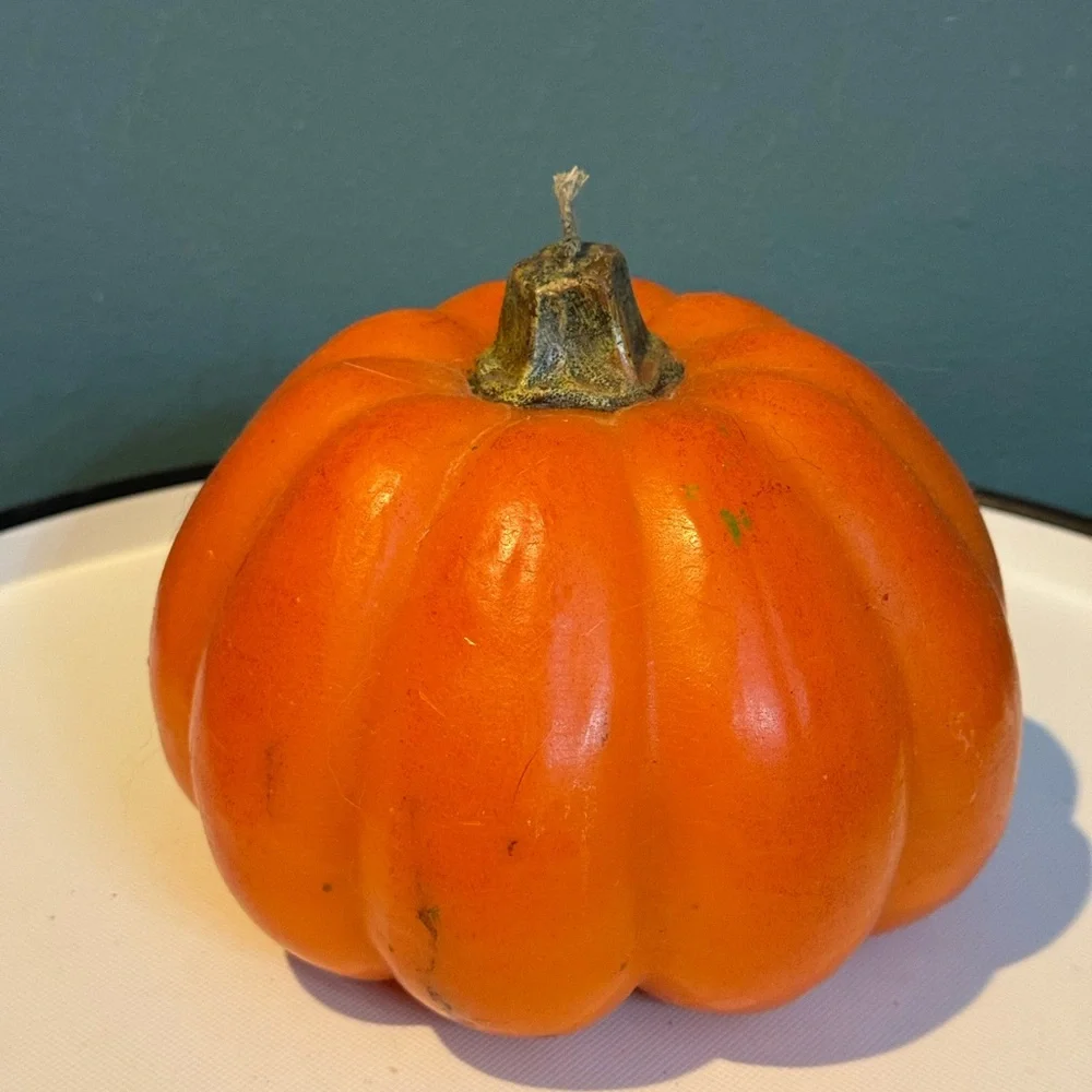 Pottery Barn Decorative Orange Pumpkin Candle